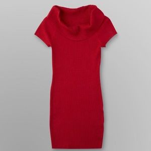 Red Sparkling Sweater Dress